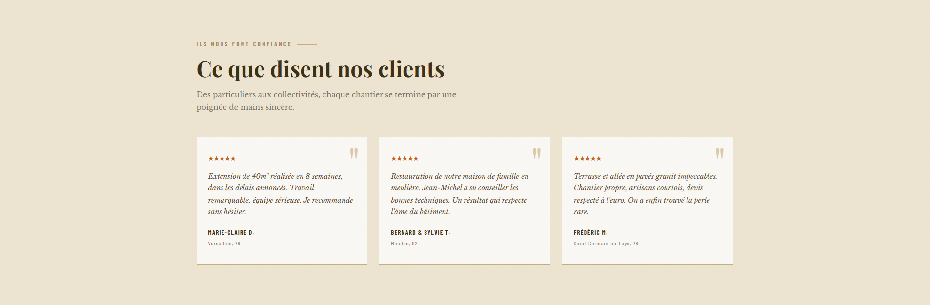 Avis clients